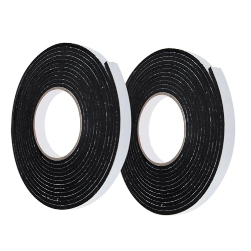 Hoement 2 Rollen Selbstklebendes Schaumstoff dichtungsband Schallabsorbierend Feuerfest Wasserabweisend Stoßdämpfend für Türen Fenster Möbel Schutz Einfache Installation von Hoement