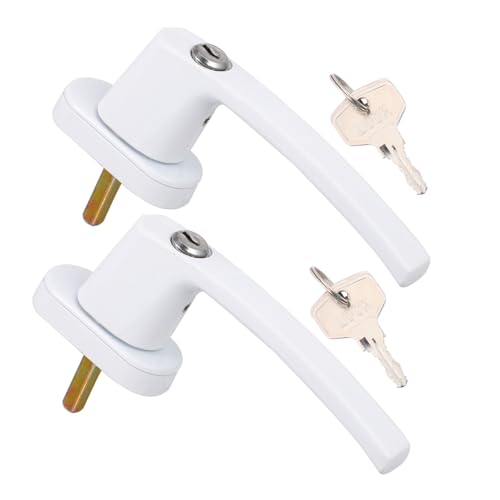 Hoement 2 Sätze Abschließbare Fenstergriffe aus Aluminiumlegierung Praktische Sicherheitsgriffe mit Schlüssel Langlebig Rostfrei Einfache Montage für Kunststoff und Zufällige Farbe Hoement 2 Sätze Abschließbare Fenstergriffe aus Aluminiumlegierung Praktische Sicherheitsgriffe mit Schlüssel Langlebig Rostfrei Einfache Montage für Kunststoff und Zufällige Farbe von Hoement