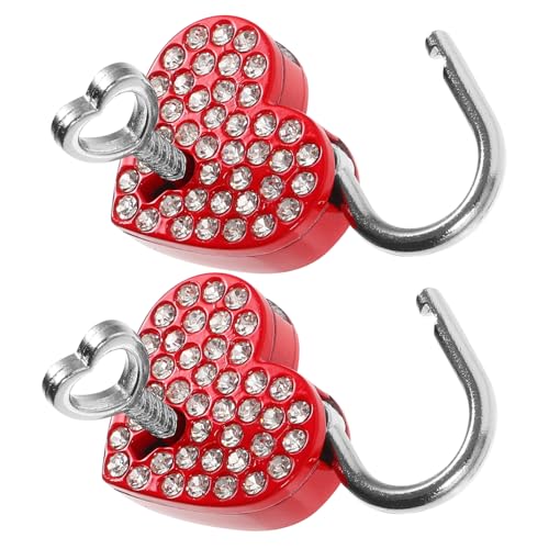 Hoement 2 Sätze Herzförmiges Vorhängeschloss Goldfarbenes Zahlenschloss aus Langlebiger Legierung für Koffer Gepäck und Schrank Kleines Tragbares Schloss als Romantisches Geschenk Hoement 2 Sätze Herzförmiges Vorhängeschloss Goldfarbenes Zahlenschloss aus Langlebiger Legierung für Koffer Gepäck und Schrank Kleines Tragbares Schloss als Romantisches Geschenk von Hoement