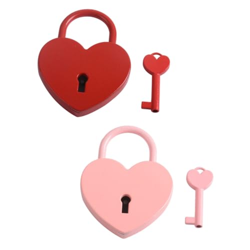 Hoement 2 Sätze Herzförmiges Vorhängeschloss Kleine Kofferschlösser mit Schlüssel aus Langlebiger Zinklegierung Kompakt Tragbar für Gepäck Handtaschen Romantisches Geschenk Valentinstag Hoement 2 Sätze Herzförmiges Vorhängeschloss Kleine Kofferschlösser mit Schlüssel aus Langlebiger Zinklegierung Kompakt Tragbar für Gepäck Handtaschen Romantisches Geschenk Valentinstag von Hoement