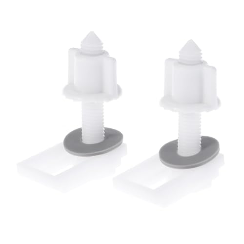 Hoement 2 Sätze Toilettensitz Schrauben Set Kunststoff Schrauben Muttern Unterlegscheiben Wc Deckel Befestigungsset Einfache Montage Langlebige Ersatzteile für Toilettensitz von Hoement