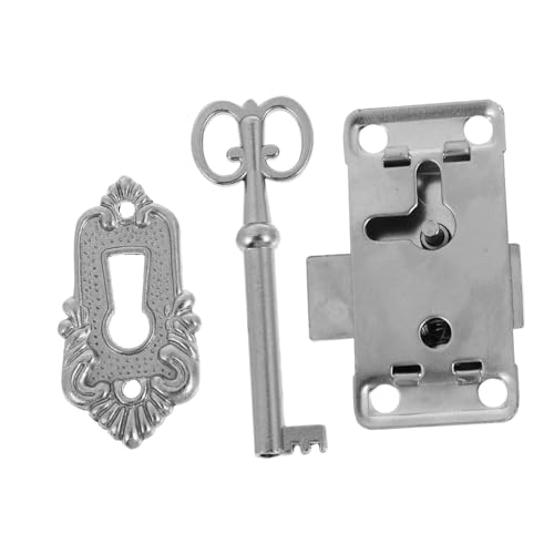 Hoement 2 Sätze Vintage Metallschloss mit Schlüssel Antike Schrank Schmuckkastenschlösser für Möbel Retro Latch für Holzboxen Vitrinen und DIY Dekoration von Hoement