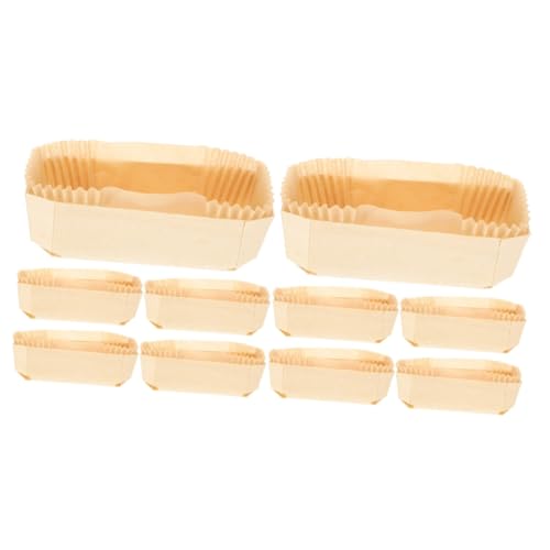 Hoement 2 Sets Holzbox Papiertablett Holzbackformen Holzbackform Holzkuchenform Kuchenform Zum Backen Holzform Zum Backen Kuchenbackformen Holzkuchenform Mit Papiereinlage von Hoement