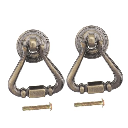 Hoement 2 Stück Bronze Möbelgriffe aus Zinklegierung Antike Schrankknöpfe für Küchenschränke Kommoden und Stilvoller Vintage-look Hochwertige Verarbeitung Schraubenfarbe von Hoement
