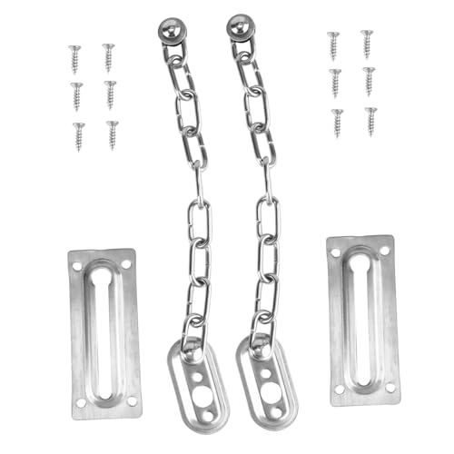 Hoement 2 Stück Edelstahl Sicherheitskette Teiliges mit Schrauben Diebstahlsichere Türverriegelung für Haustüren und Babytüren Einfache Montage Robuste Kindersicherung für Innen und Hoement 2 Stück Edelstahl Sicherheitskette Teiliges mit Schrauben Diebstahlsichere Türverriegelung für Haustüren und Babytüren Einfache Montage Robuste Kindersicherung für Innen und von Hoement