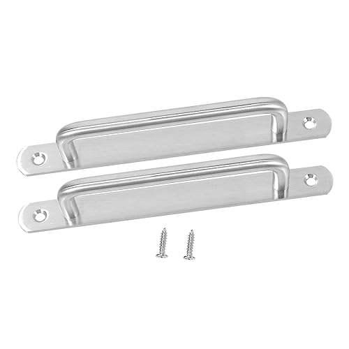 Hoement 2 Stück Edelstahl Türgriff Teiliges Robuster Schiebetürgriff für Innen und Außentüren Korrosionsbeständig Einfache Montage Geeignet für Holz Glas und Aluminiumschiebetüren von Hoement