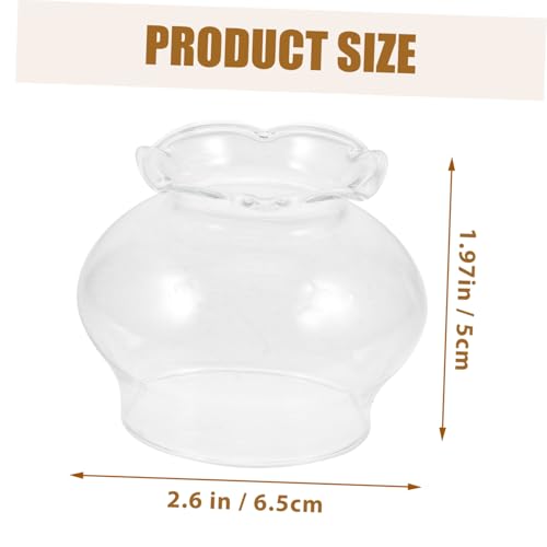 Hoement 2 Stück Hitzebeständiger Transparenter Glas Öllampenschirm Butterlampenschutz mit Retro Design Schutzdeckel für und Öllichter Winddicht und Installieren für und Tempelgebrauch Hoement 2 Stück Hitzebeständiger Transparenter Glas Öllampenschirm Butterlampenschutz mit Retro Design Schutzdeckel für und Öllichter Winddicht und Installieren für und Tempelgebrauch von Hoement