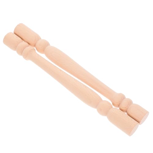 Hoement 2 Stück Massivholz Säulen Unbemalte Römische Baluster Stabile Dekor holzspindeln für Weinregale Treppen Brücken Vielseitige Klassische Wohnraumdekoration von Hoement