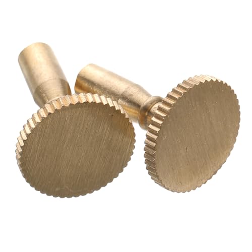 Hoement 2 Stück Metall lampenschalter Drehknopf Ersatz Messing Lampenfassung Handgriff Robust Langlebig Einfach zu Montieren für Tischlampe Lichtschalter Steckdose Zubehör von Hoement