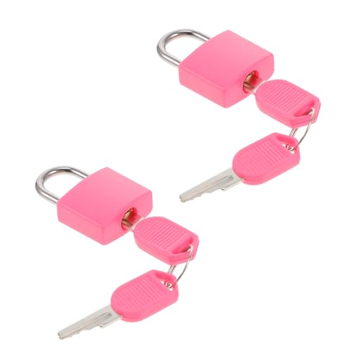 Hoement 2 Stück Mini Vorhängeschloss mit Schlüssel Langer Bügel Bunte Messingfarben Ersatzschloss für Schrank Koffer Robust und Einfach zu Bedienen Hoement 2 Stück Mini Vorhängeschloss mit Schlüssel Langer Bügel Bunte Messingfarben Ersatzschloss für Schrank Koffer Robust und Einfach zu Bedienen von Hoement
