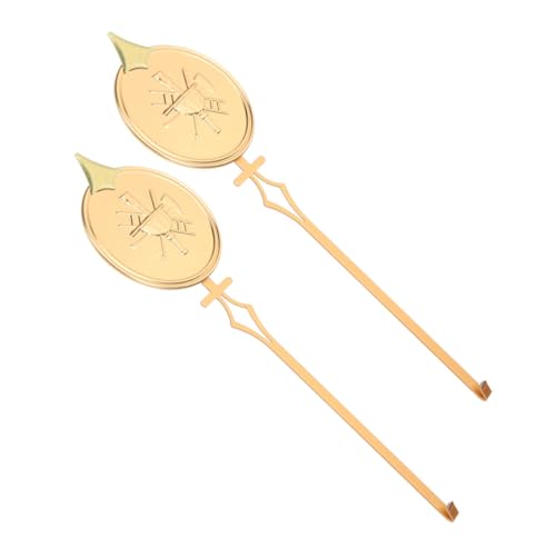 Hoement 2 Stück Quartz Wanduhr Pendel Metall Pendelset mit Hochglanz Gold Finish Silent Uhr Pendel Ersatzteile für DIY Uhr Reparatur und Vielseitige Wanduhren Stabile Präzision und von Hoement