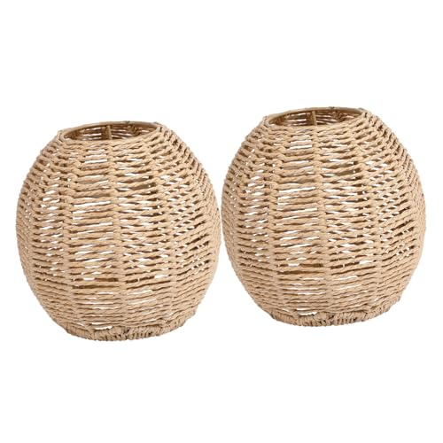 Hoement 2 Stück Rattan Lampenschirm Handgeflochtene Naturfaser Deckenleuchte Langlebig Dekorativ für Wohnzimmer Küche Flur Geeignet Natürliche Pendelleuchte im Boho Stil Hoement 2 Stück Rattan Lampenschirm Handgeflochtene Naturfaser Deckenleuchte Langlebig Dekorativ für Wohnzimmer Küche Flur Geeignet Natürliche Pendelleuchte im Boho Stil von Hoement
