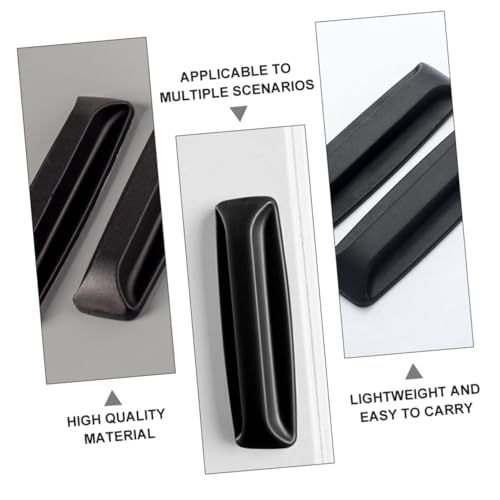 Hoement 2 Stück Selbstklebende Möbelgriffe Robuste PP Kunststoffgriffe für Küchen Kleiderschränke Einfache Montage ohne Bohren Klebegriffe für Türen Fenster Schwarz von Hoement