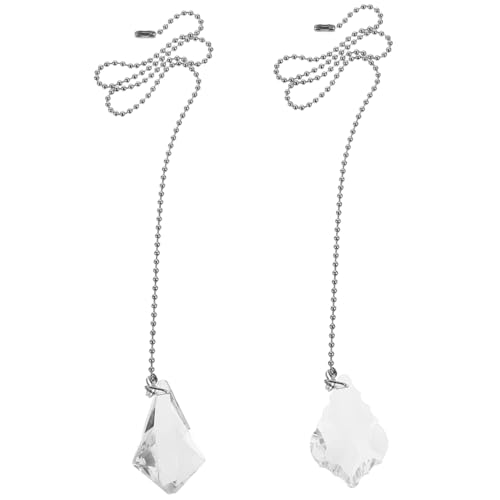 Hoement 2 Stück Teiliges Deckenventilator-zugkettenset aus Edelstahl und Kristall Dekorative Verlängerung für Lüfter Lichtzug Transparente Perlen Geeignet für Bad und Wohnraum Hoement 2 Stück Teiliges Deckenventilator-zugkettenset aus Edelstahl und Kristall Dekorative Verlängerung für Lüfter Lichtzug Transparente Perlen Geeignet für Bad und Wohnraum von Hoement