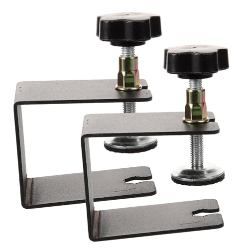 Hoement 2 Stück Teiliges Edelstahl C klammern für Holzarbeiten Verstellbare Metall Schraubzwingen mit Rutschfestem Griff Robust und Langlebig für Küchenschränke und Tischlerei Anwendungen von Hoement