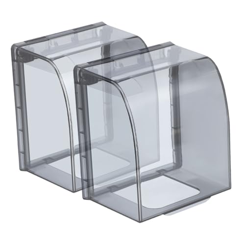 Hoement 2 Stück Teiliges Selbstklebendes Steckdosen Schutzcover Wasserdichter Steckdosen Abdeckkasten Spritzwassergeschützt Wiederverwendbar Transparent Geeignet für Innenbereiche Wie Bad von Hoement
