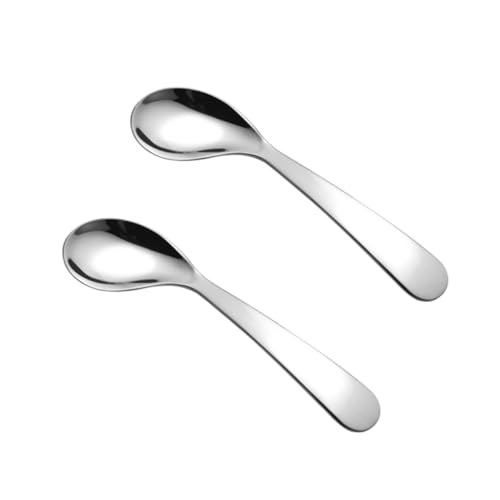 Hoement 2 Stück Teiliges aus Edelstahl Gebogener Lernlöffel für Selbstständiges Füttern Ergonomisch Geformt zur Schonung Des Handgelenks Sicher und Einfach zu Reinigen für Kleinkinder Hoement 2 Stück Teiliges aus Edelstahl Gebogener Lernlöffel für Selbstständiges Füttern Ergonomisch Geformt zur Schonung Des Handgelenks Sicher und Einfach zu Reinigen für Kleinkinder von Hoement