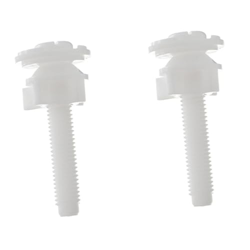 Hoement 2 Stück Toilettensitz Schrauben Kunststoff Befestigungsschrauben für Wc Sitz Ersatzteile mit Dichtung Langlebig Stabil zur Wc Sitz Reparatur und Fixierung von Hoement