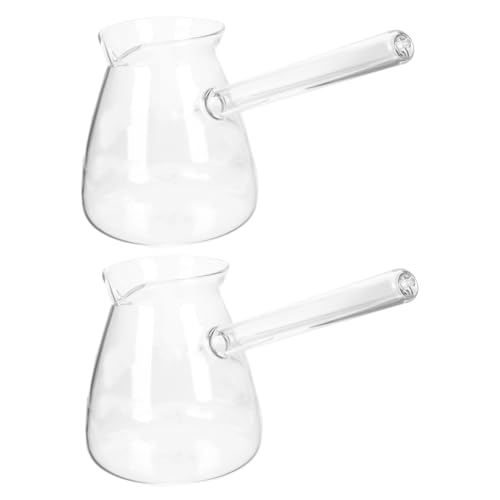 Hoement 2 Stück Transparente Glasteekanne Seitlichem Griff Hitzebeständig für Tee Kaffee Milchwärmer Geeignet für Gas Elektroherd Praktisches Haushaltsgeschirr Hoement 2 Stück Transparente Glasteekanne Seitlichem Griff Hitzebeständig für Tee Kaffee Milchwärmer Geeignet für Gas Elektroherd Praktisches Haushaltsgeschirr von Hoement