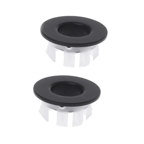 Hoement 2 Stück Überlaufring Abdeckung für Waschbecken Beckenloch Deckel Einfache Installation Abs und Messing Passend für Bad Küchenspüle Schwarz Hoement 2 Stück Überlaufring Abdeckung für Waschbecken Beckenloch Deckel Einfache Installation Abs und Messing Passend für Bad Küchenspüle Schwarz von Hoement