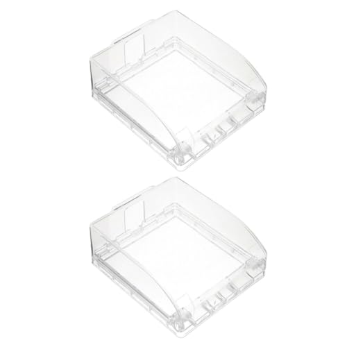 Hoement 2 Stück Wetterfeste Türgong Abdeckung aus Transparentem Hartplastik Regendichter Schutz für Outdoor Türklingel Kabelbruchvermeidung Geeignet für Kleine Zutrittskontrollen und von Hoement