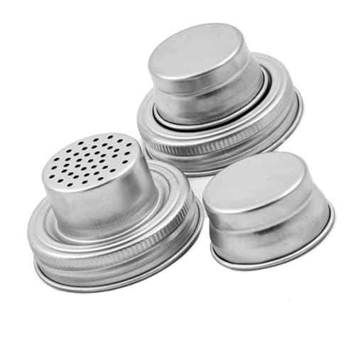 Hoement 2 Stücke Cocktail Shaker Deckel Deckel Bartending Trinken Jar Silber von Hoement
