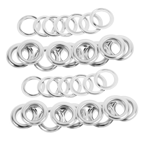 Hoement 200 Stück Metall Ösensatz Langlebige Ösen mit Glatter Oberfläche Installieren für Schuhe Zelte Stoffe DIY Gardinen Sonnensegel und Polsterungen von Hoement