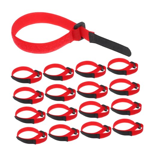 Hoement 24 Stück Teiliges Verstellbare Klett-kabelbinder Wiederverwendbare Schwere Nylon-kabelriemen Sichere Fixierung von Kabeln Seilen und Schläuchen Sanft zu Oberflächen Vielseitig von Hoement
