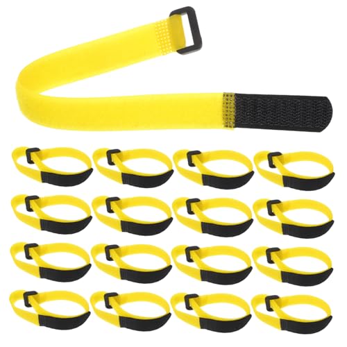 Hoement 24 Stück Verstellbare Klettkabelbinder Wiederverwendbare Schonende Nylon-kabelstraps für Kabelmanagement Vielseitig Einsetzbar zum Bündeln von Kabeln Seilen und Schläuchen Lang von Hoement