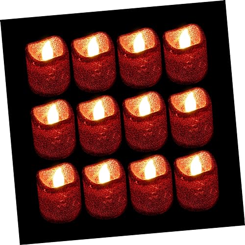 Hoement Stück Flammenlose Elektrische Kerzenlampen Innenbereich Tischlampe Dekorative LED-Kerzenlichter für Party Hochzeit von Hoement