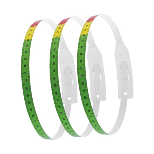 Hoement 3 Stück Teiliges Flexibles Maßband PP Kopfumfang Armumfang-messband für Junge Mädchen Wiederverwendbar Waschbar Leicht und Präzise Vielseitig für Zylinderumfangsmessung von Hoement