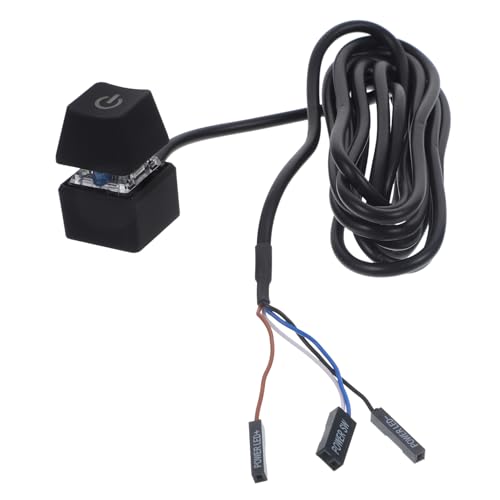 Hoement 4stücke Pc Power Button Mit Kabel Externer Einschalter Für Desktop-Computer Für Internetcafés Und Büros Einfach Zu Bedienen Kompakt Und Praktisch von Hoement