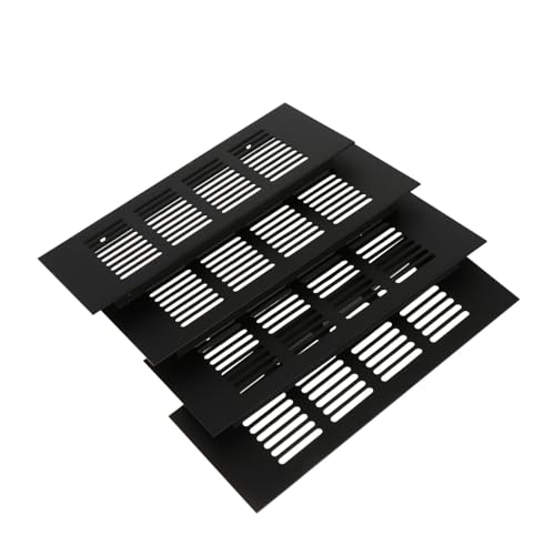 Hoement 4 Stück Aluminiumlegierung Lüftungsgitter Schwarz Möbel Luftauslass Abdeckung für Schrank Belüftung Wand Deckenmontage Einfache Installation Hoement 4 Stück Aluminiumlegierung Lüftungsgitter Schwarz Möbel Luftauslass Abdeckung für Schrank Belüftung Wand Deckenmontage Einfache Installation von Hoement