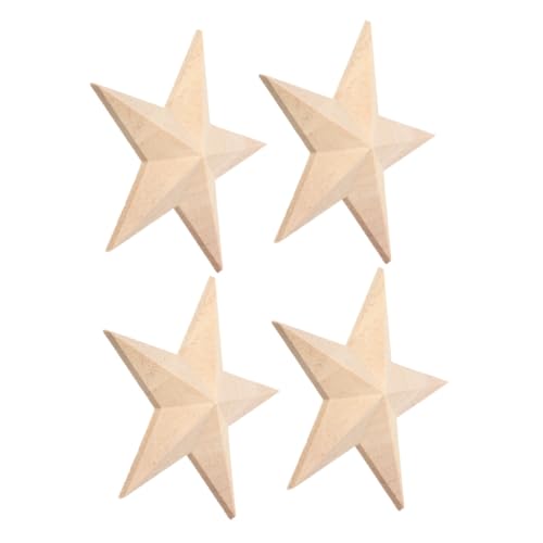 Hoement 4 Stück Geschnitzte Holzapplikationen Fünfsterne aus Massivem Holz Unbemalt für DIY Möbelverzierung Geeignet für Bett Kleiderschrank Schranktüren Stabile Europäische Holzornamente Hoement 4 Stück Geschnitzte Holzapplikationen Fünfsterne aus Massivem Holz Unbemalt für DIY Möbelverzierung Geeignet für Bett Kleiderschrank Schranktüren Stabile Europäische Holzornamente von Hoement