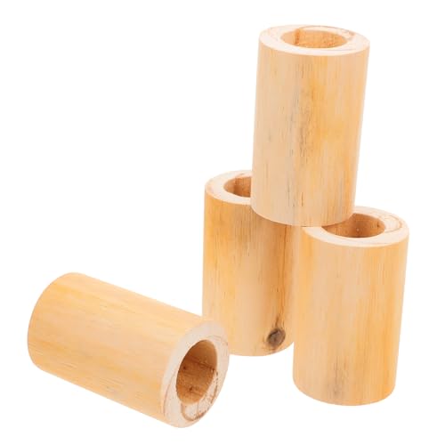 Hoement 4 Stück Möbel Erhöhungen aus Massivem Holz Runde Möbel Riser Stabile Stuhlerhöhungen und Tisch Beinverlängerungen Hohe Möbelstützen für Schreibtisch Sofa Bett und Wohnzimmer von Hoement
