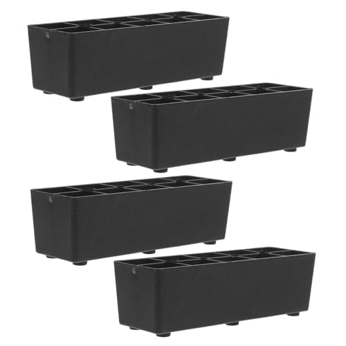 Hoement 4 Stück Möbelerhöhungen Kunststoff Stabile Möbelstützen rutschfest für Sofa Bett Stuhl Couch Einfache Montage und Hohe Tragkraft von Hoement