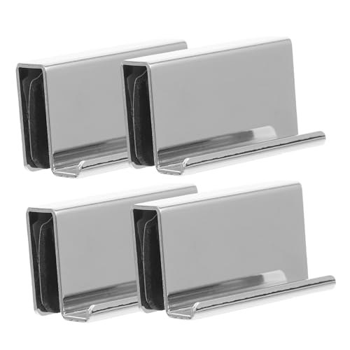 Hoement 4 Stück Robuste Glastür griffklemme Verchromt für Glas oder Acryl Minimalistisches Design Einfache Montage Vielseitig Kompatibel mit Vitrinen Schranktüren Hoement 4 Stück Robuste Glastür griffklemme Verchromt für Glas oder Acryl Minimalistisches Design Einfache Montage Vielseitig Kompatibel mit Vitrinen Schranktüren von Hoement