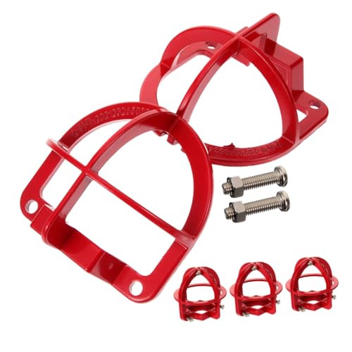 Hoement 4 Stück Schutzhüllen Für Sprinklerköpfe Ersatz Sprinklerköpfe Für Den Außenbereich Sprinklerschutzkäfigkappen Universell Zum Schutz Von Schilden Rotes Metall von Hoement