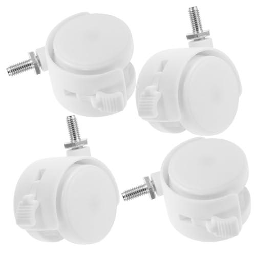 Hoement 4 Stück Teiliges Kleine Möbelrollen mit Bremse Langlebige Kunststoffrollen Geräuscharm Leichtgängig als Ersatz für Bürostuhl Schrank und Transportwagen Weiß Hoement 4 Stück Teiliges Kleine Möbelrollen mit Bremse Langlebige Kunststoffrollen Geräuscharm Leichtgängig als Ersatz für Bürostuhl Schrank und Transportwagen Weiß von Hoement
