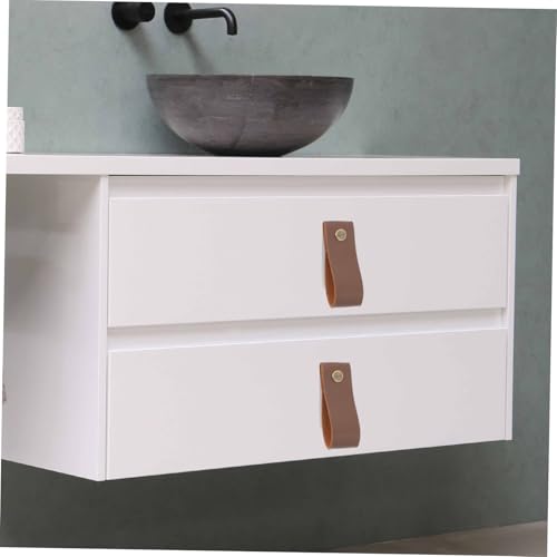 Hoement 4 Stück Teiliges Möbelgriffe aus Pu Material Schrank Schubladenknöpfe Moderne Runde Schrankgriffe Einfache Montage Langlebig und Korrosionsbeständig Geeignet für Kleiderschränke Hoement 4 Stück Teiliges Möbelgriffe aus Pu Material Schrank Schubladenknöpfe Moderne Runde Schrankgriffe Einfache Montage Langlebig und Korrosionsbeständig Geeignet für Kleiderschränke von Hoement