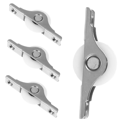 Hoement 4 Stück Teiliges Schiebetürrollen für Schranktüren mit hochwertigen Lagern Langlebige Pulley-räder für Kleiderschränke und Schränke Einfache Montage Kompatibel für von Hoement