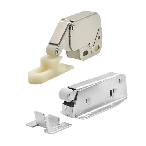 Hoement 4 Stück Teiliges Türschnäpper Kaltgewalztem Stahl Selbstöffnende Schranktürverriegelung Langlebig und Sicher für Schränke Kleiderschränke und Möbel Innenmontiert Einfach zu Hoement 4 Stück Teiliges Türschnäpper Kaltgewalztem Stahl Selbstöffnende Schranktürverriegelung Langlebig und Sicher für Schränke Kleiderschränke und Möbel Innenmontiert Einfach zu von Hoement