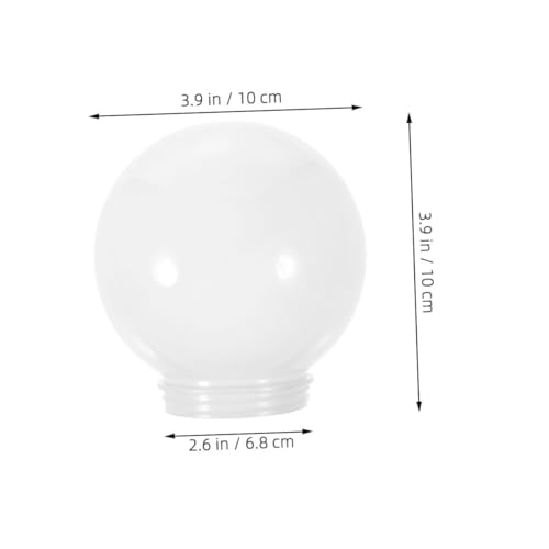 Hoement 4 Stück Teiliges Weißer Acryl Kugellampenschirm Outdoor Lichtabdeckung Runder Lampenschutz für Garten Wandleuchten Praktische und Blendfreie Lampenabdeckung von Hoement