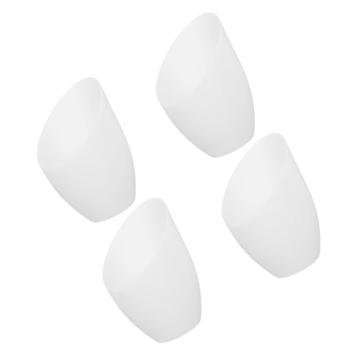 Hoement 4 Stück Weiße Kunststoff Lampenschirme für Leuchten mit Mittelloch Flacher Lampenschirm Ersatz für Steh Wand Pendelleuchten Einfache Montage Warmes Licht für Wohn Schlafzimmer von Hoement