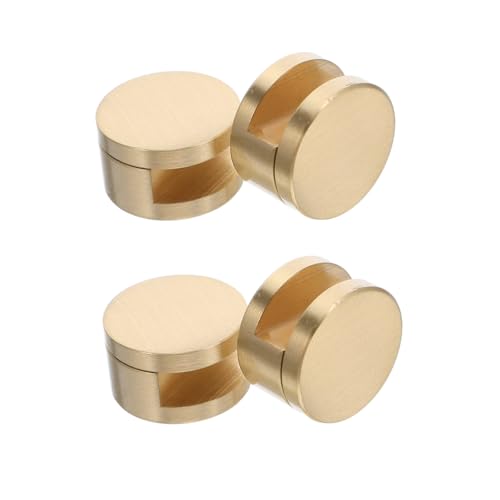 Hoement 4 Stücke Messing Glas-mirror Clips Glasstärke Wandhalterung für Badezimmer Spiegel Befestigungsklammern Robust Einfach zu Montieren Sicherer Halt für Rahmenlose Spiegel von Hoement