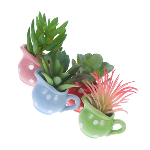 Hoement 4 Stück Kleiner Pflanzenkessel Kühlschrankmagnete Keramik Bonsai Design Lustige Kühlschrankdekoration Stabile Und Kratzfeste Magnete Für Schließfächer Büro Und Zuhause von Hoement