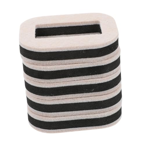 Hoement 5 Stück Bürostuhl Caster Pads aus Filz rutschfeste Möbelrollen Stopper für Harte Böden Schützende Filzgleiter für Schreibtischstuhl und Möbel mit Langlebig und Geräuscharm von Hoement