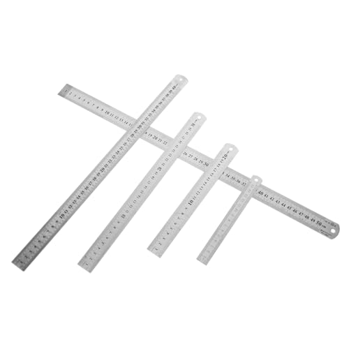 Hoement 5 Stück Doppelseitiges Edelstahl Lineal Set mit Metrischem und Imperialem Maß Präzises Messwerkzeug aus Robustem Dickem Stahlblech Langlebig für Büro und Schule Hoement 5 Stück Doppelseitiges Edelstahl Lineal Set mit Metrischem und Imperialem Maß Präzises Messwerkzeug aus Robustem Dickem Stahlblech Langlebig für Büro und Schule von Hoement