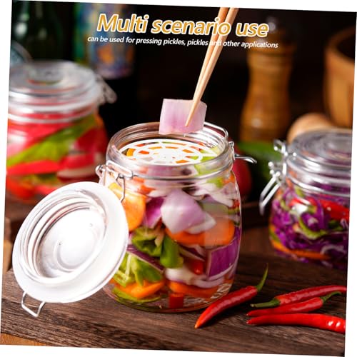 Hoement 5 Stück Fermentationsgewichte Mesh Design Gleichmäßiger Druck Langlebig für Einmachgläser Öffnung zum Fermentieren von Gemüse Wie Gurken Sauerkraut Kimchi von Hoement