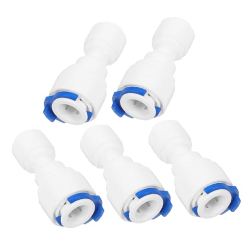 Hoement 5 Stück Schnellverbinder Adapter bis Gerader Verbinder für Wasserfilter Wasserreiniger Rohranschluss Kompatibel mit Wasserfiltersystemen und Bewässerungssystemen Weiß von Hoement